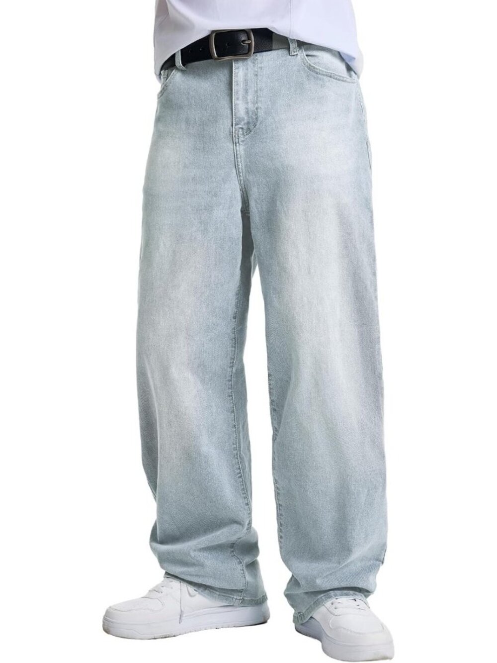Baggy Wide Leg Y2K Denim Jeans for Men | Loose Fit Casual Pants